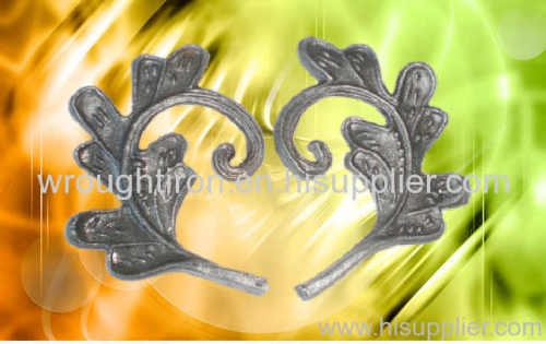 wrought iron flowers and leaves