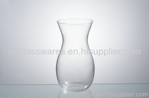 large clear flower vase