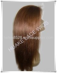 16inches Silky straight 100% human hair Indian remy full lace wigs