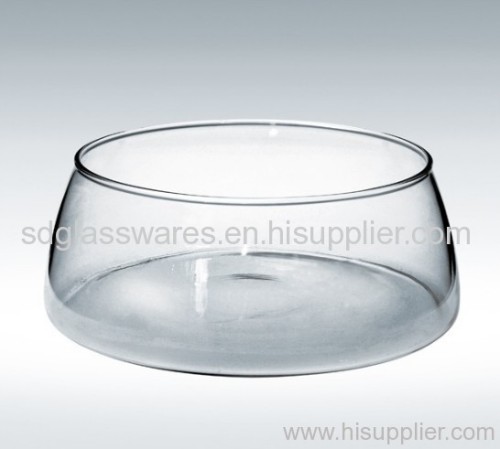 round clear glass fish tank