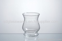 small glass candle holder