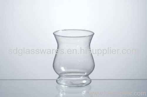 small glass hurricane candle holder