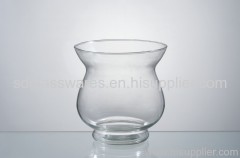 small clear hurricane candle holder