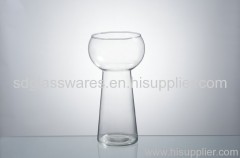 handicraft clear glass vase