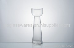 small glass vase by machine
