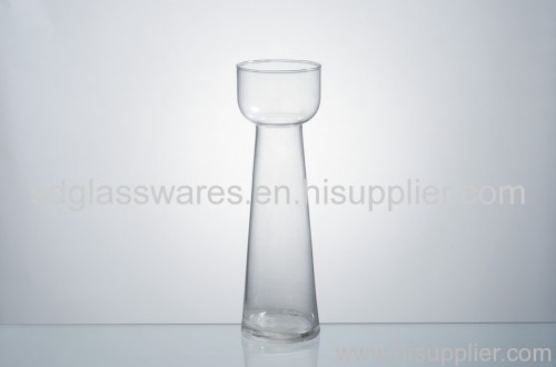 small glass vase by machine