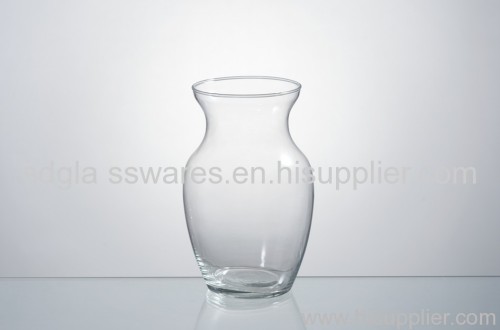 traditional clear glass vase