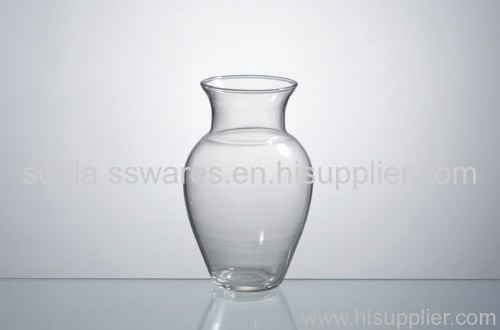 polished finish glass vase