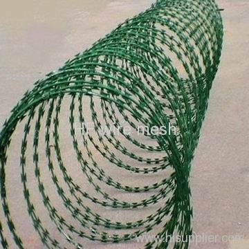 PVC coated razor barbed wire mesh