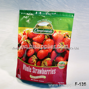 stand up zipper bag for strawberry