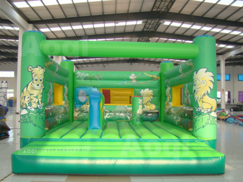 Blue tiger bounce house, bouncy castle