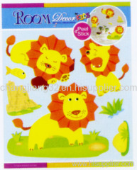 Cute Lion Chipboard 3D Sticker-FD020