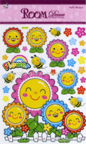 Sun flower combinative wall decoration sticker-HAT1003