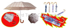 2-folding pongee umbrella with curved handle