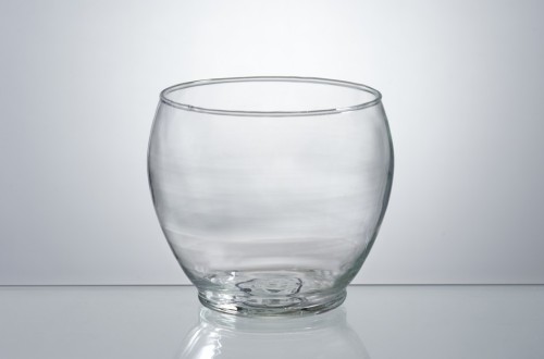 clear glass candle bowl