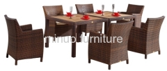 patio wicker dining chair&table set