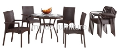 black rattan set