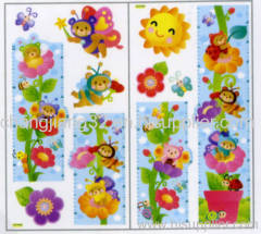 Sun flowers Growth Chart Wall Sticker -HDT-1019