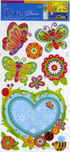 Flower butterfly Combinative Wall Sticker-ABC004