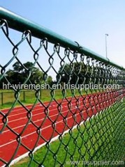 green PVC coated chain link fence netting