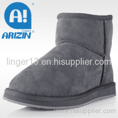 Winter fur boots with twin-face sheepskin material