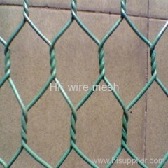 Fencing green hexagonal wire mesh