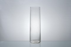 tall thin cylindrical glass vase