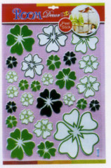 Flower Glitter Puffy Sticker-TOT010
