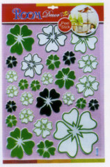 Flower Glitter Puffy Sticker