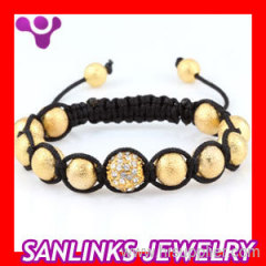 Wholesale Shamballa Style Bracelet Rose Gold Crystal Ball Beads