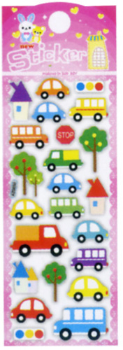 Cute cars Puffy Sticker-AZ003B