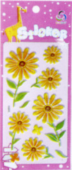 Sun flower Foil Puffy Sticker-AB003