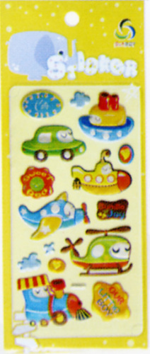 Mini-Traffic Foil Puffy Stickers-AB008g