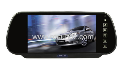 7 inch Car RearView Mirror LCD Monitor - Bluetooth - Touch botton control