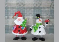 Christmas Wobbling Santa and Snowman Decorations