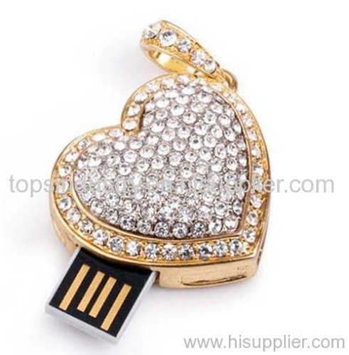 Necklace Heart Shape Jewelry Gift USB flash drive