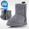 Fashion trendy boots with double-face sheepskin material