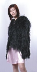 100% turkey feather coat