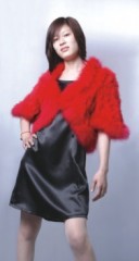 ladies feather coat