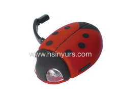 Ladybug hand crank torch