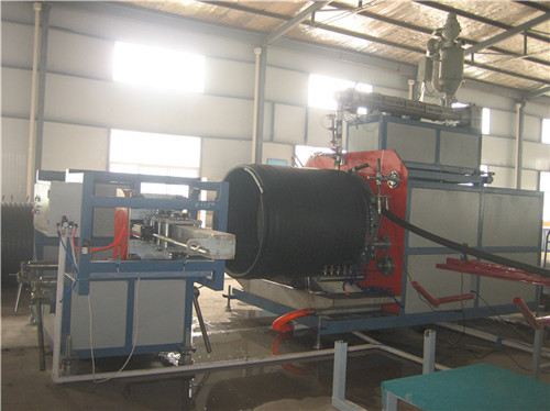 HDPE hollowness wall winding pipe production line