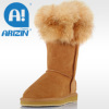 Winter quality boots with twin-face sheepskin material