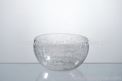 crackle glass fish bowl