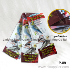 food pouch for birds with perforation