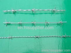galvanized barbed wire fence