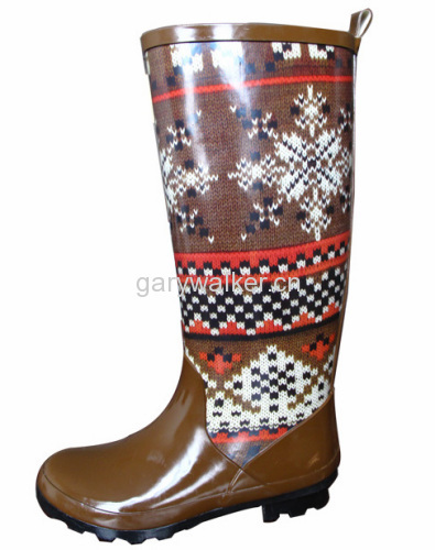 woman's fashion rubber boots