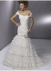off the shoulder sweetheart mermaid satin pretty wedding gown smwd0008