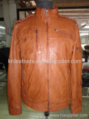 Mens Classic Waxy Leather Jacket