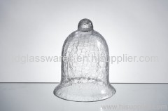 bell shaped glass candle holder