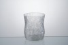 crackle glass flower pot